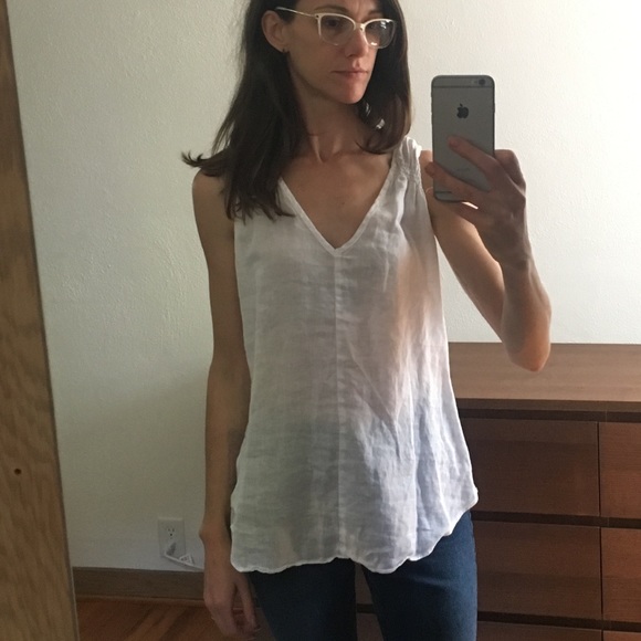 Gap white linen pullover blouse - Picture 5 of 8